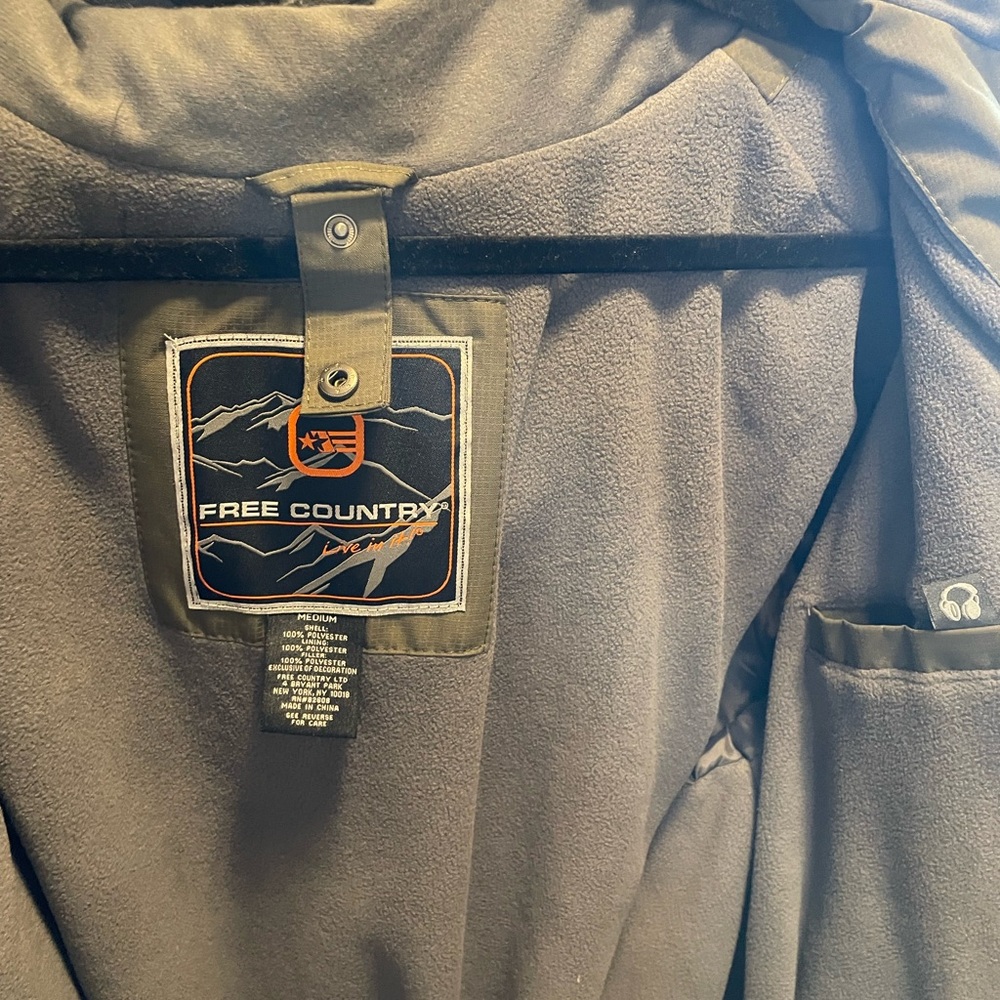 Free Country “3-in-1” Men’s Jacket, Dark Olive & Orange (Size Medium) - Picture 11 of 15